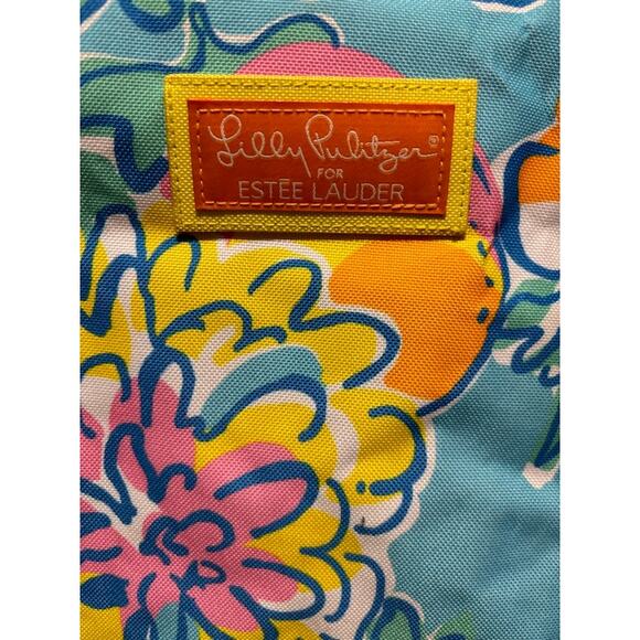 Lilly Pulitzer Estee Lauder tote bag floral Spring summer canvas bright colors - Picture 4 of 9